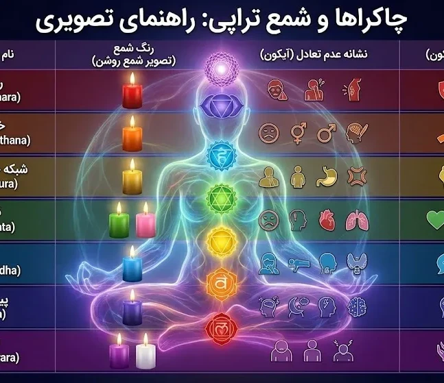 پاکسازی چاکراها با شمع تراپی